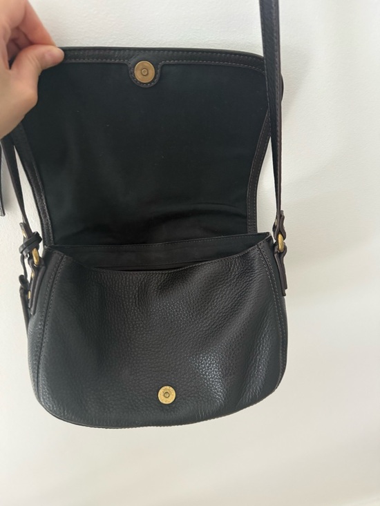 Fossil Black Pebble Leather Flap Crossbody Bag - Picture 5 of 11